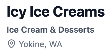 Vendor state and suburb shown on profile